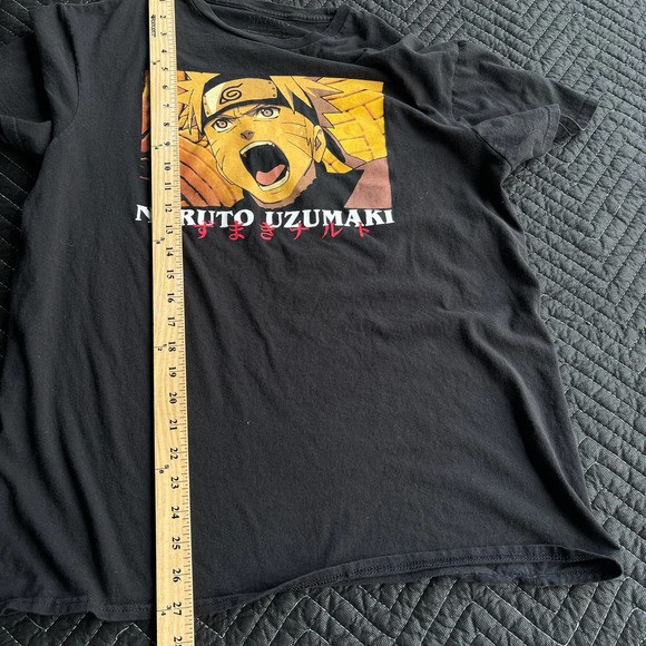 Naruto Shirt Mens Large Black Short Sleeve Graphic Print Anime - Picture 5 of 6